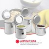 Hds Trading 4 Piece  Canister Set with Stainless Steel Tops ZOR95952